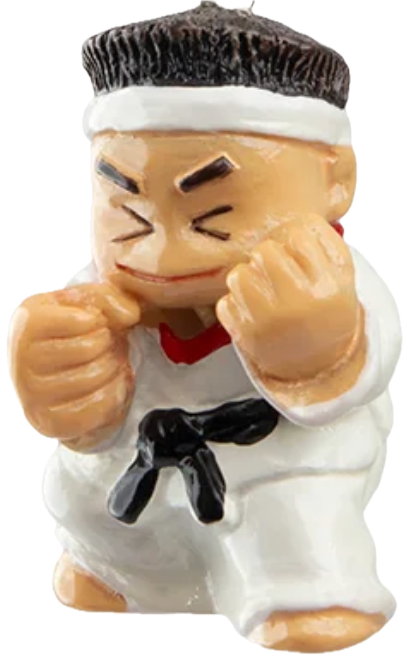 Mochi the Kooshie — a small karate figurine